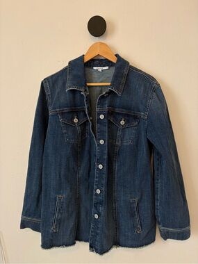 Chico’s Women’s 3 or US XL Denim Jean Jacket Cotton Stretch Classic